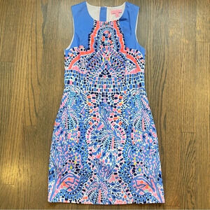 Lilly Pulitzer Mila Shift Dress Tic Tac Tile size 00